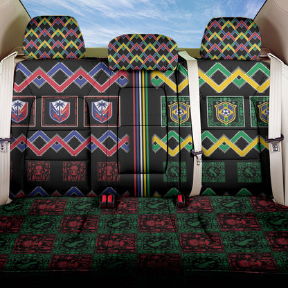 Brazil And Haiti Football Back Car Seat Cover Mix Brazilian Haitian Roots