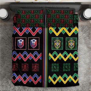 Brazil And Haiti Football Bedding Set Mix Brazilian Haitian Roots