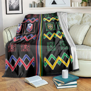 Brazil And Haiti Football Blanket Mix Brazilian Haitian Roots