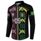 Custom Brazil And Haiti Football Button Sweatshirt Mix Brazilian Haitian Roots