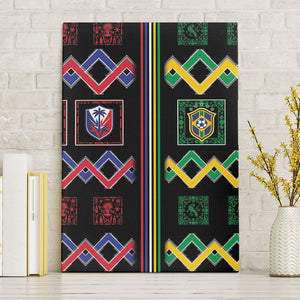 Brazil And Haiti Football Canvas Wall Art Mix Brazilian Haitian Roots