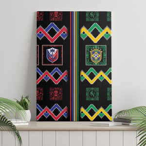 Brazil And Haiti Football Canvas Wall Art Mix Brazilian Haitian Roots