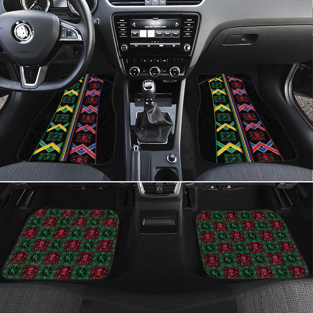 Brazil And Haiti Football Car Mats Mix Brazilian Haitian Roots