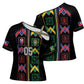 Custom Brazil And Haiti Football Cross Shoulder Shirt Mix Brazilian Haitian Roots
