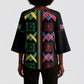 Custom Brazil And Haiti Football Kimono Sleeve Blouse Mix Brazilian Haitian Roots