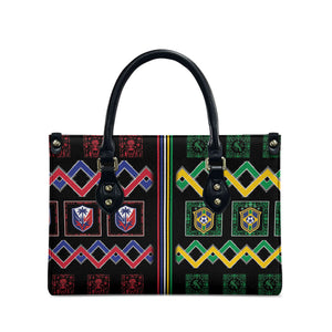 Brazil And Haiti Football Leather Bag Mix Brazilian Haitian Roots