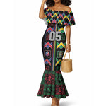 Custom Brazil And Haiti Football Mermaid Dress Mix Brazilian Haitian Roots