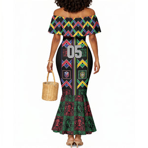 Custom Brazil And Haiti Football Mermaid Dress Mix Brazilian Haitian Roots
