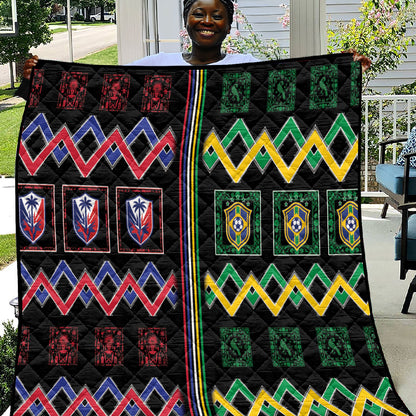 Brazil And Haiti Football Quilt Mix Brazilian Haitian Roots