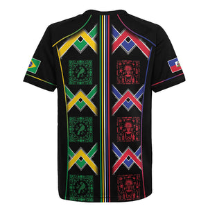 Custom Brazil And Haiti Football Rugby Jersey Mix Brazilian Haitian Roots