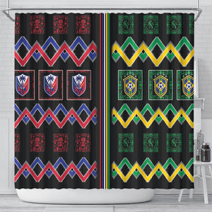 Brazil And Haiti Football Shower Curtain Mix Brazilian Haitian Roots