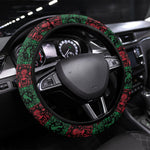 Brazil And Haiti Football Steering Wheel Cover Mix Brazilian Haitian Roots