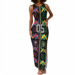 Custom Brazil And Haiti Football Tank Maxi Dress Mix Brazilian Haitian Roots