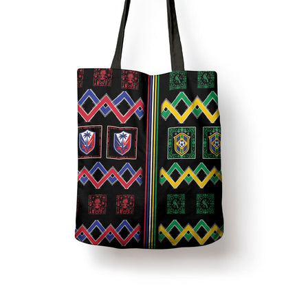Brazil And Haiti Football Tote Bag Mix Brazilian Haitian Roots