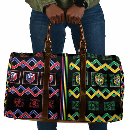Brazil And Haiti Football Travel Bag Mix Brazilian Haitian Roots