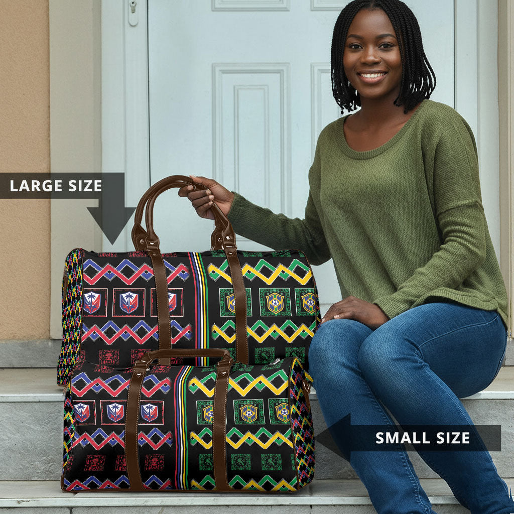 Brazil And Haiti Football Travel Bag Mix Brazilian Haitian Roots