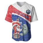 Personalized Cape Verde Christmas Baseball Jersey Black Santa Clause With The Manatee DT05