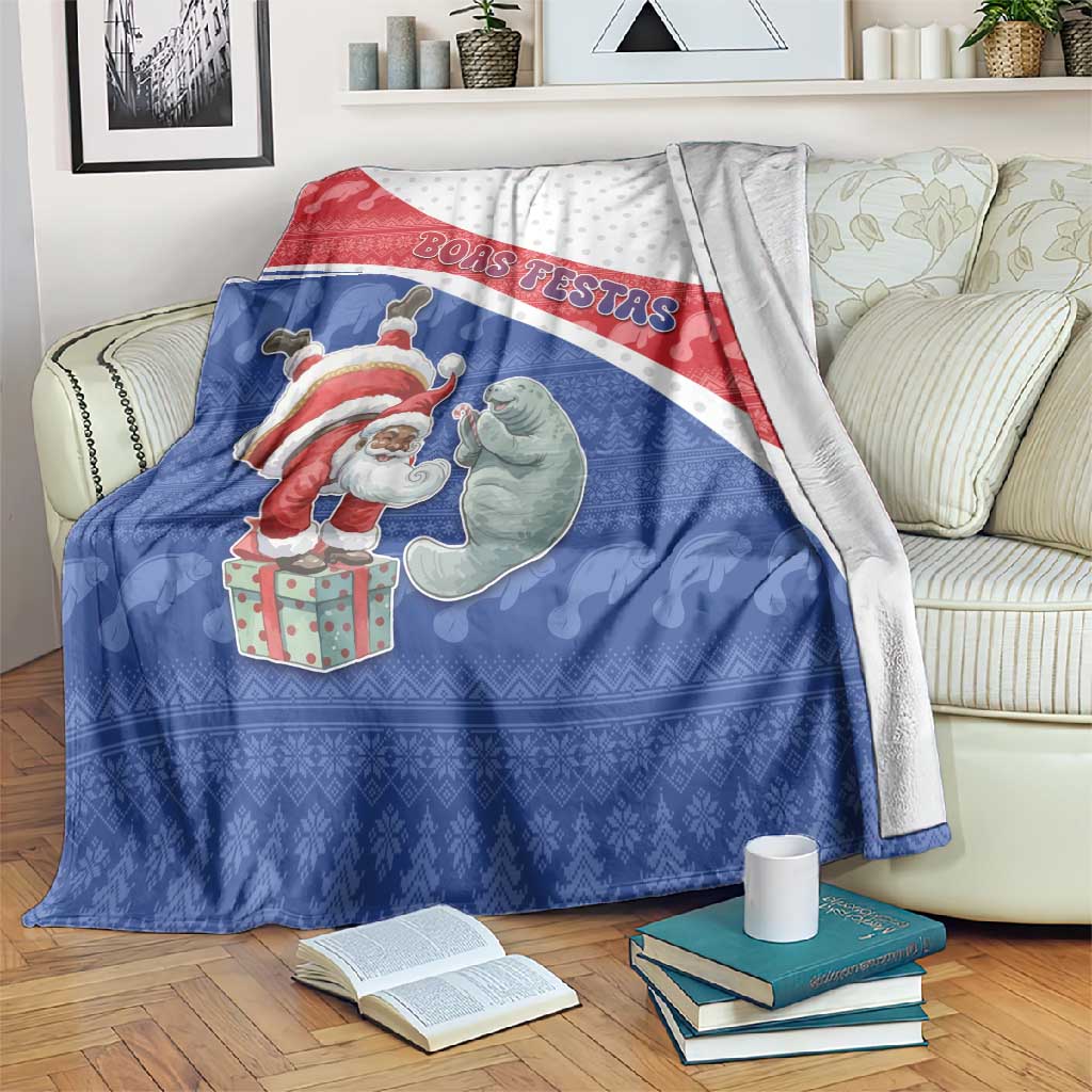 Cape Verde Christmas Blanket Black Santa Clause With The Manatee - African Pride