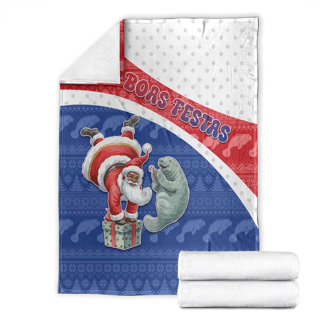 Cape Verde Christmas Blanket Black Santa Clause With The Manatee - African Pride