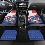 Personalized Cape Verde Christmas Car Mats Black Santa Clause With The Manatee - African Pride