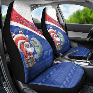 Cape Verde Christmas Car Seat Cover Black Santa Clause With The Manatee - African Pride