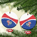 Personalized Cape Verde Christmas Ceramic Ornament Black Santa Clause With The Manatee - African Pride