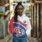 Personalized Cape Verde Christmas Hoodie Black Santa Clause With The Manatee - African Pride