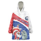 Personalized Cape Verde Christmas Kid Wearable Blanket Hoodie Black Santa Clause With The Manatee - African Pride