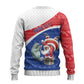 Personalized Cape Verde Christmas Ugly Christmas Sweater Black Santa Clause With The Manatee - African Pride