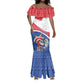 Personalized Cape Verde Christmas Mermaid Dress Black Santa Clause With The Manatee DT05