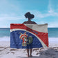 Cape Verde Christmas Sarong Black Santa Clause With The Manatee - African Pride