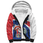 Personalized Cape Verde Christmas Sherpa Hoodie Black Santa Clause With The Manatee - African Pride