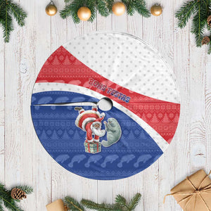 Cape Verde Christmas Tree Skirt Black Santa Clause With The Manatee - African Pride