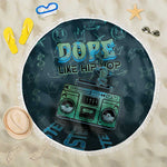 Dope Like Hip Hop Beach Blanket Hiphop Graffiti Style - African Pride