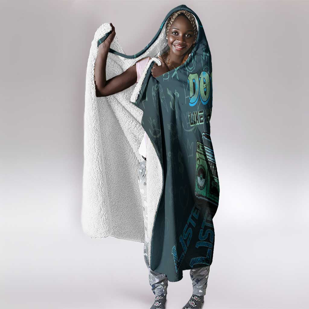 Dope Like Hip Hop Hooded Blanket Hiphop Graffiti Style - African Pride