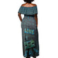 Dope Like Hip Hop Off Shoulder Maxi Dress Hiphop Graffiti Style - African Pride