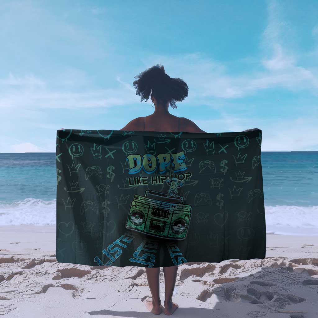 Dope Like Hip Hop Sarong Hiphop Graffiti Style - African Pride