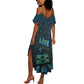 Dope Like Hip Hop Summer Maxi Dress Hiphop Graffiti Style - African Pride