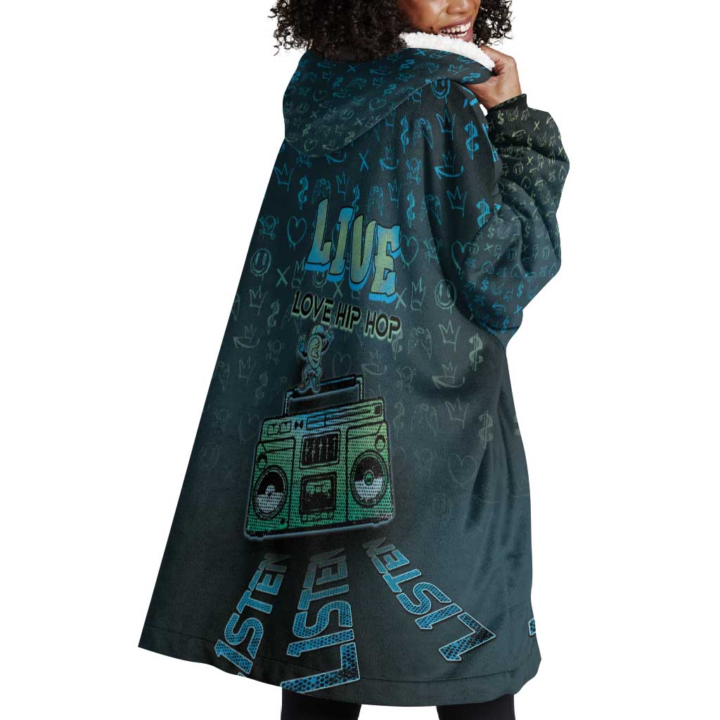 Dope Like Hip Hop Wearable Blanket Hoodie Hiphop Graffiti Style - African Pride