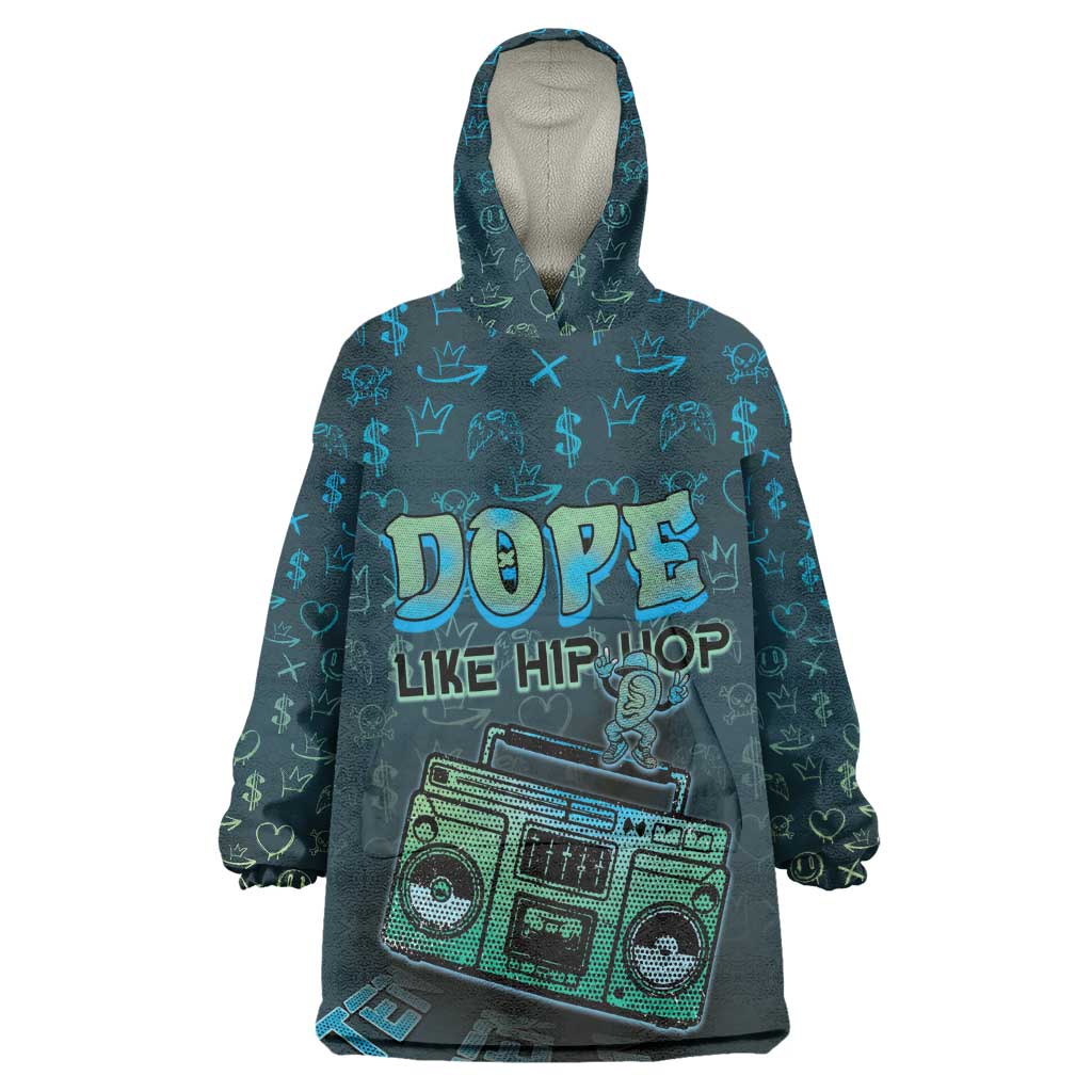 Dope Like Hip Hop Wearable Blanket Hoodie Hiphop Graffiti Style - African Pride
