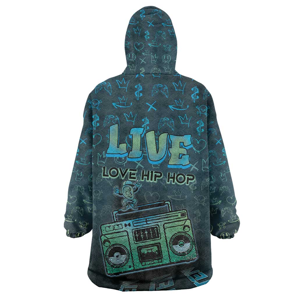 Dope Like Hip Hop Wearable Blanket Hoodie Hiphop Graffiti Style - African Pride