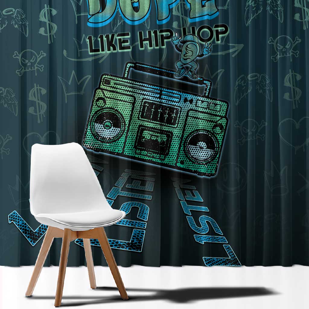 Dope Like Hip Hop Window Curtain Hiphop Graffiti Style - African Pride