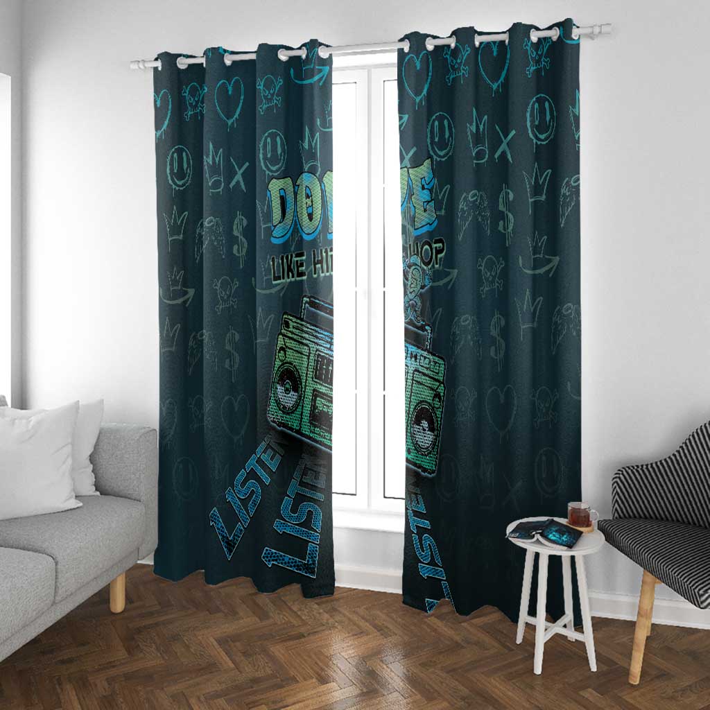 Dope Like Hip Hop Window Curtain Hiphop Graffiti Style - African Pride