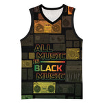 Black Music Month Basketball Jersey All Music Is Black Music DT05