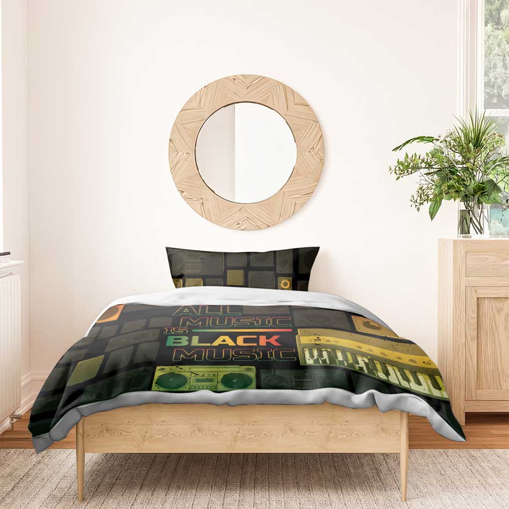 Black Music Month Bedding Set All Music Is Black Music - African Pride