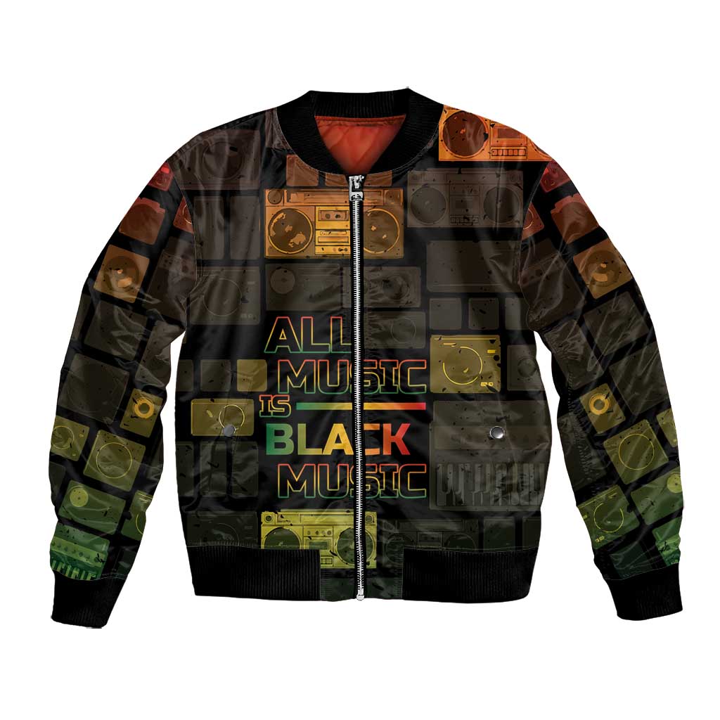 Black Music Month Bomber Jacket All Music Is Black Music - African Pride