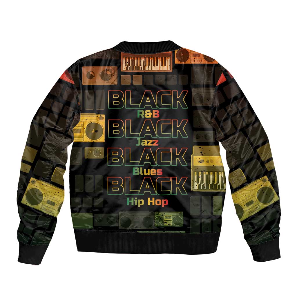 Black Music Month Bomber Jacket All Music Is Black Music - African Pride