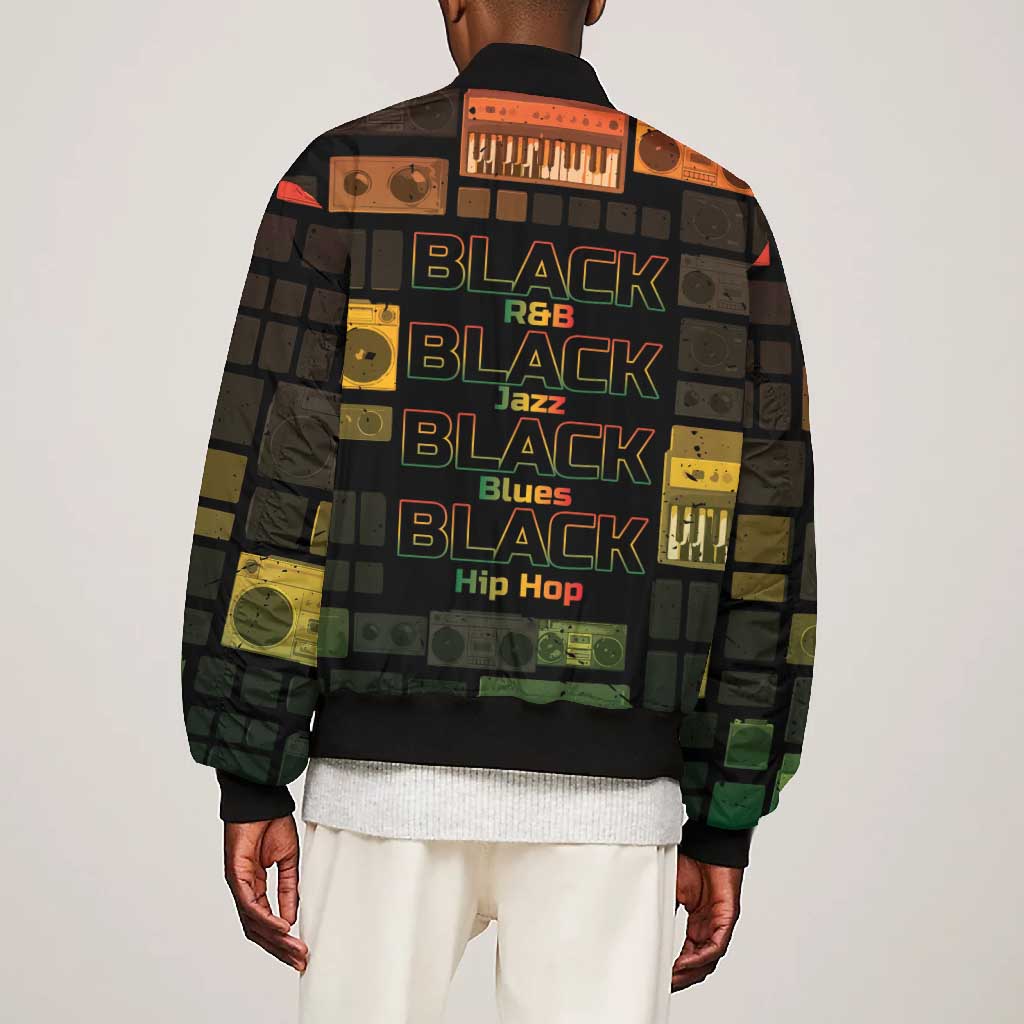 Black Music Month Bomber Jacket All Music Is Black Music - African Pride