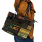 Black Music Month Leather Tote Bag All Music Is Black Music - African Pride