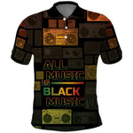 Black Music Month Polo Shirt All Music Is Black Music - African Pride